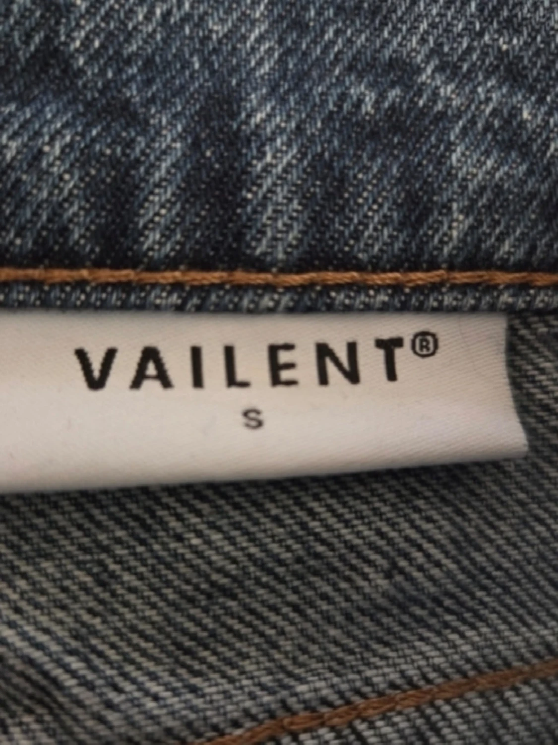 Blå raka jeans med hög midja - 4
