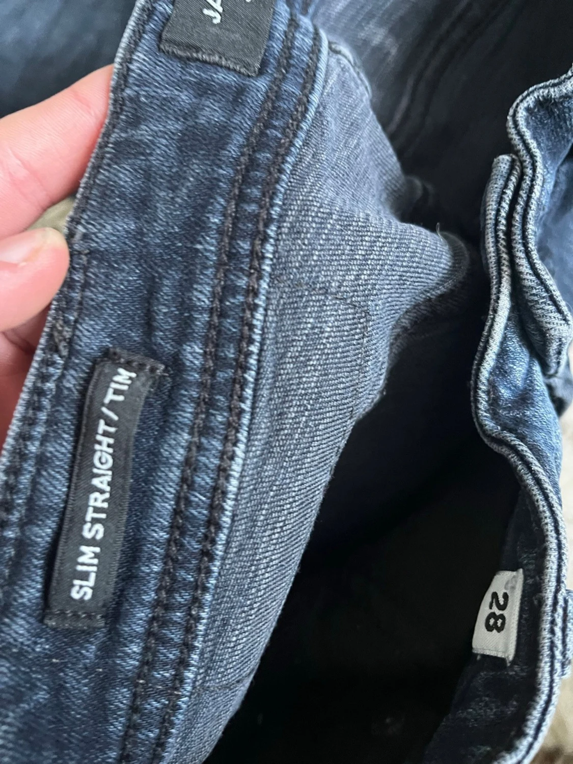 Mörkblå raka jeans från Jack & Jones - 3