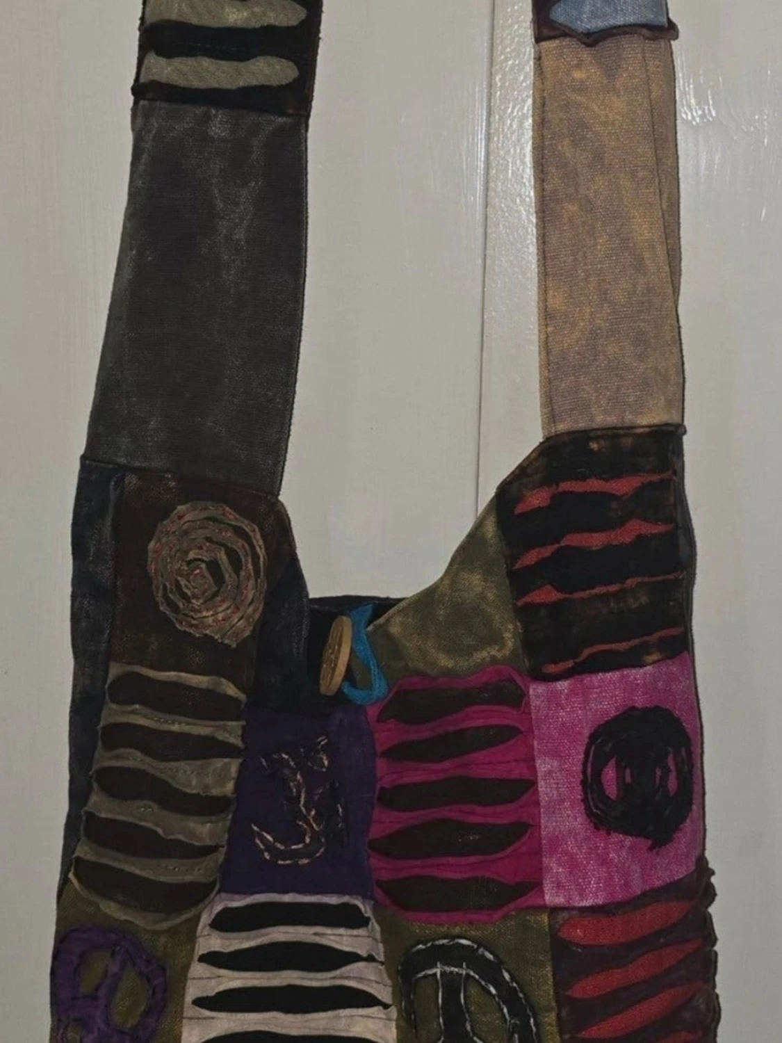 Patchwork axelväska i boho-stil