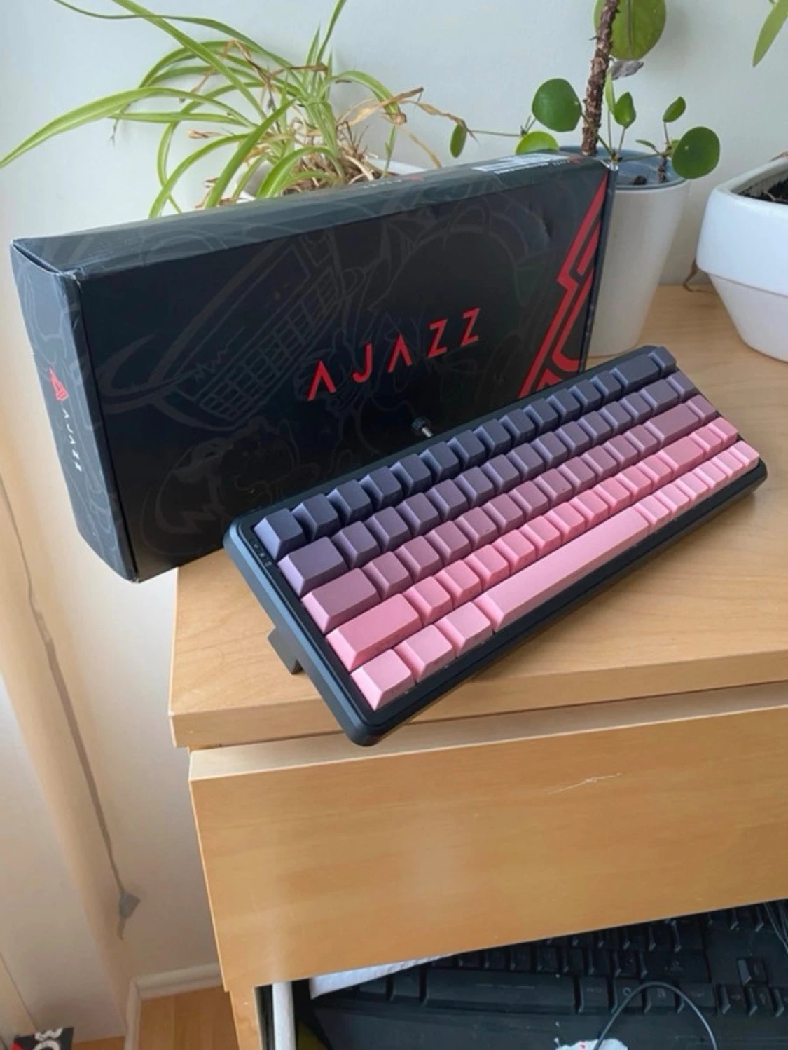 Ajazz mekaniskt tangentbord rosa/svart - 1