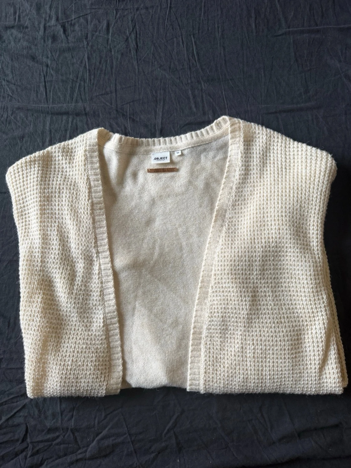Beige lång kofta från Object - 3