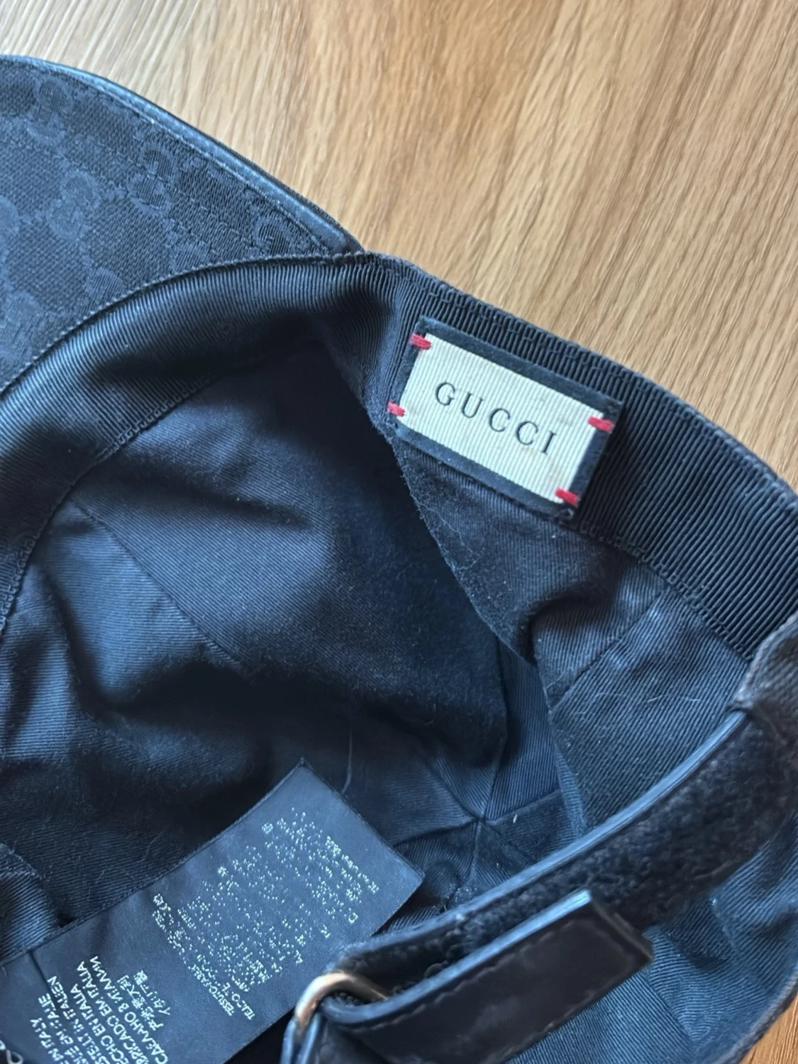 Svart Gucci keps med GG-mönster - 2