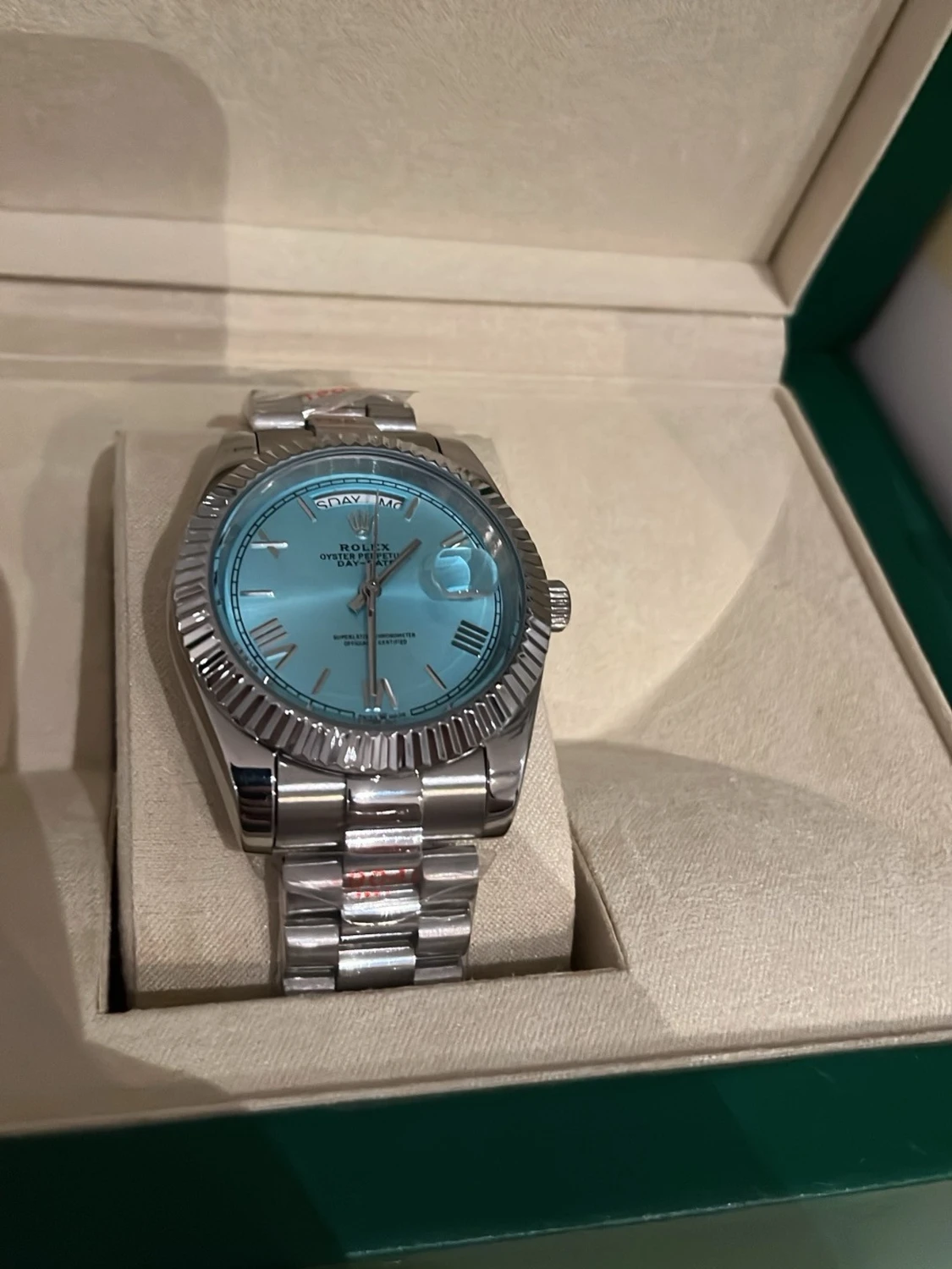 Rolex Day-Date silver/blå klocka - 1