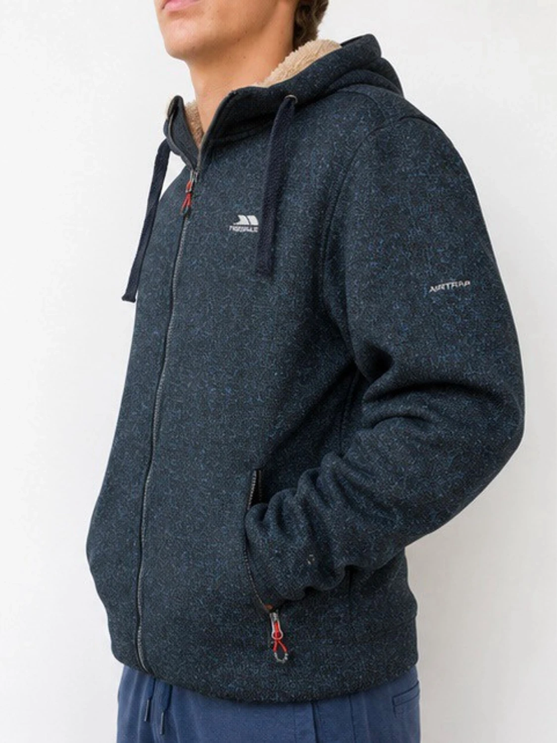 Trespass Fodrad Hoodie / Fleecejacka – Marinblå - 1