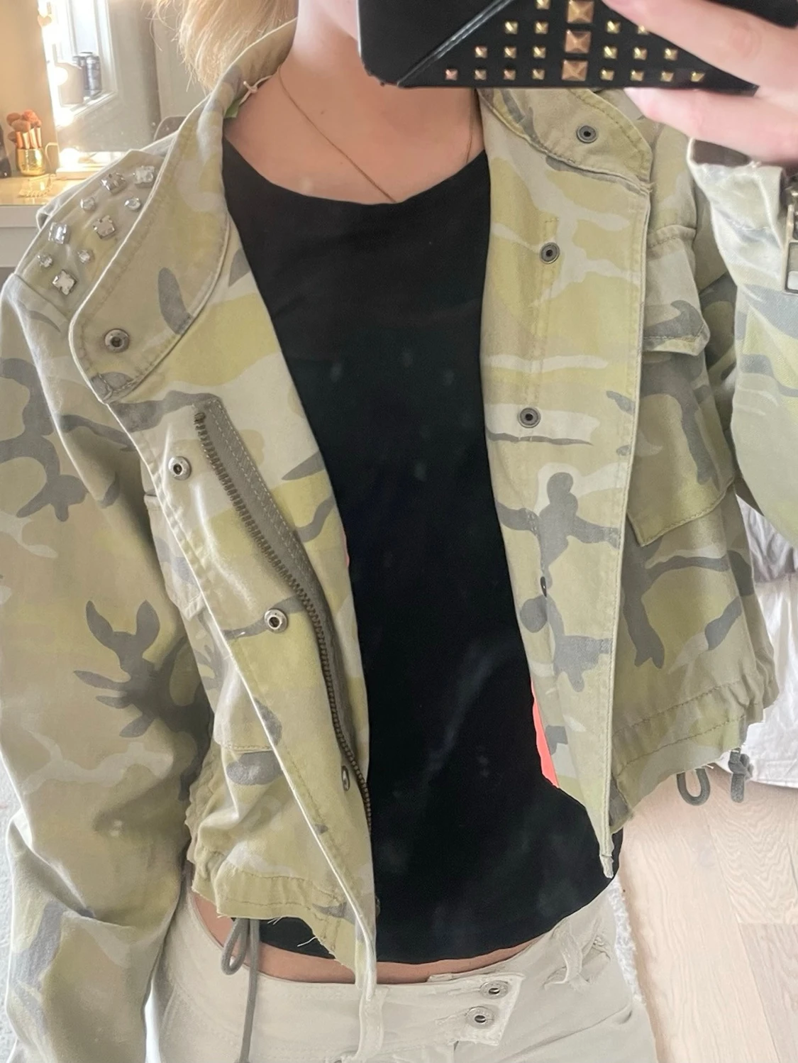 Camouflage jeansjacka