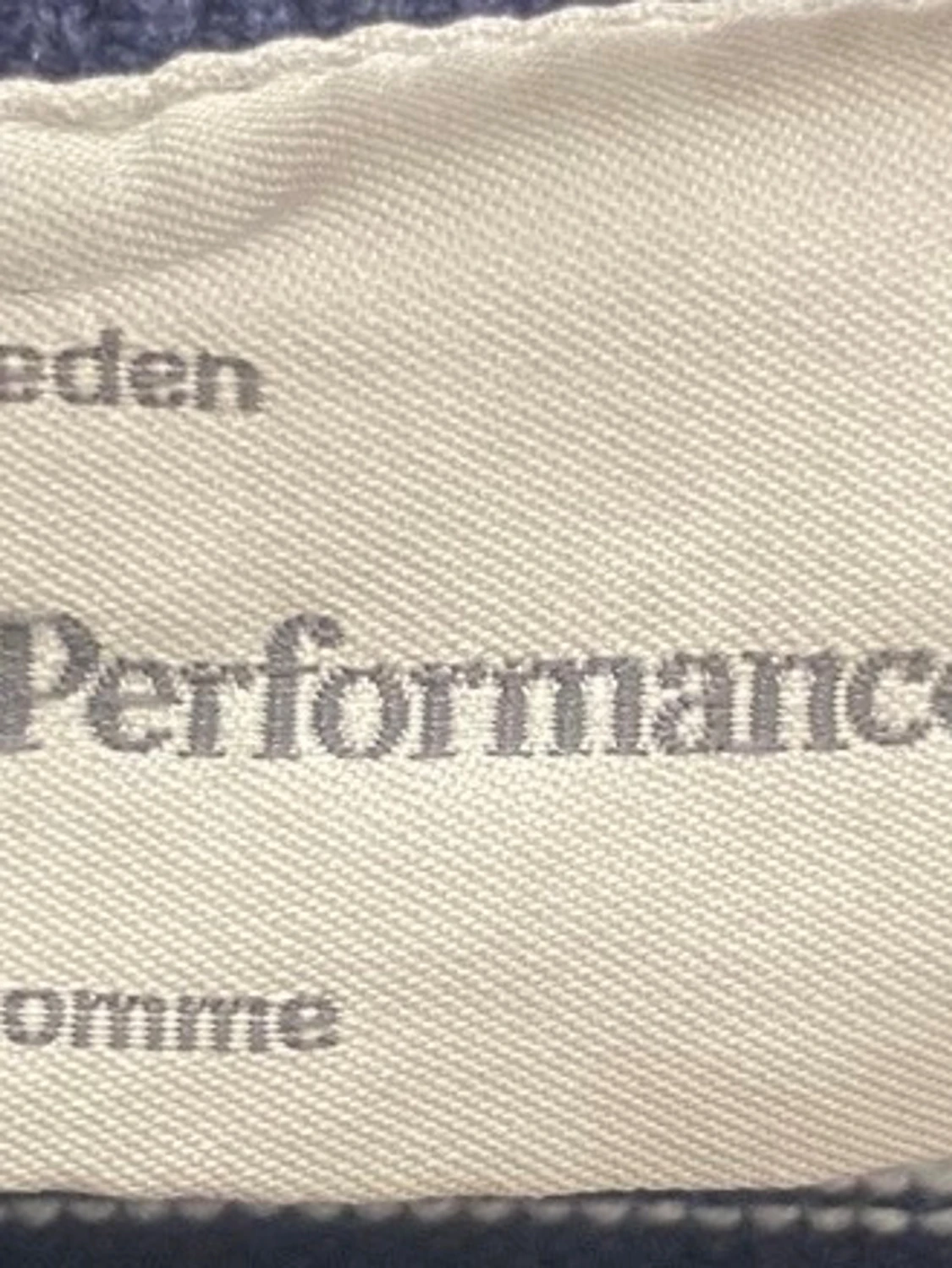 Randig marinblå tröja med V-ringning - 3