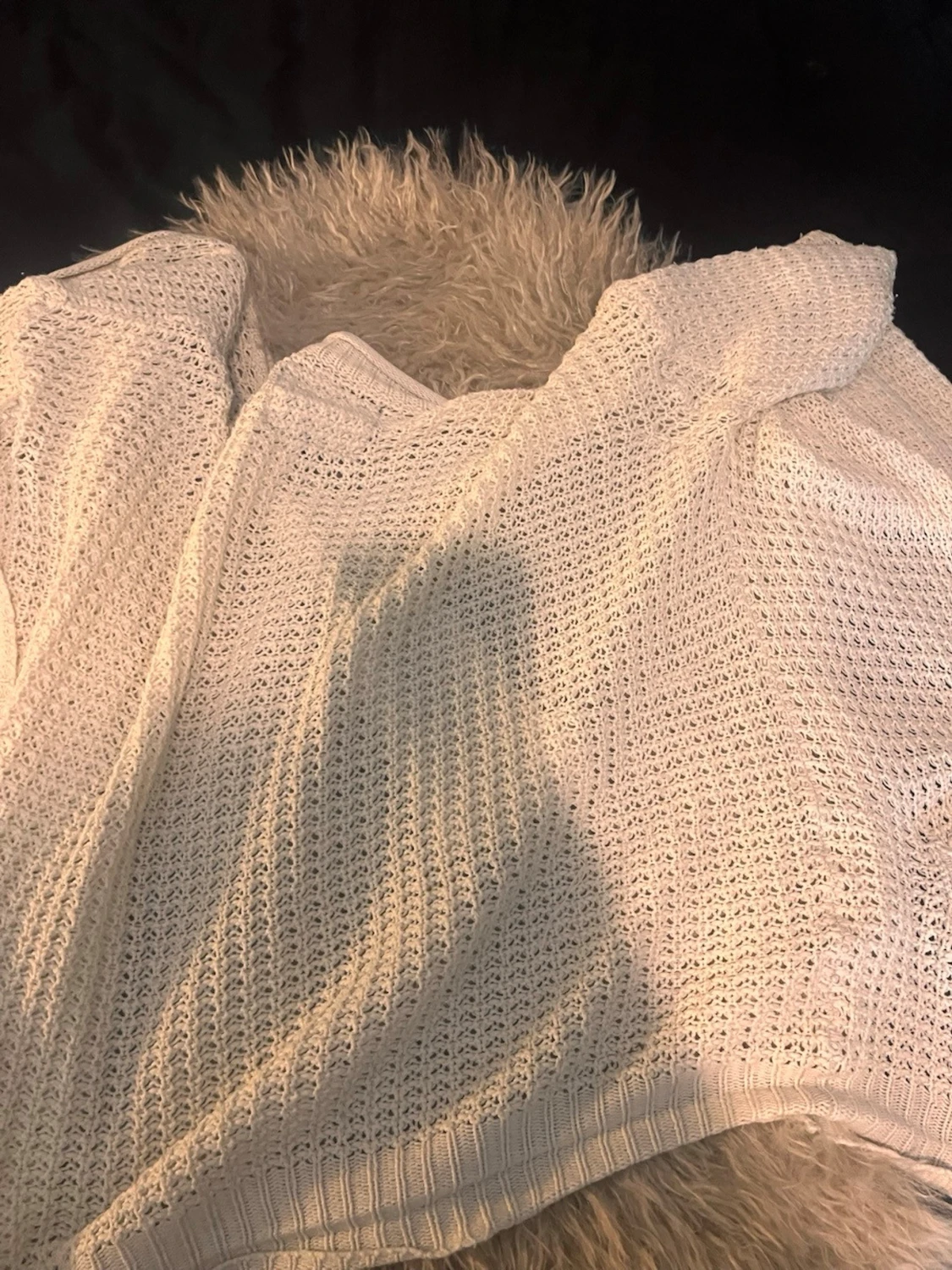 Vit stickad kofta från 157 - 3