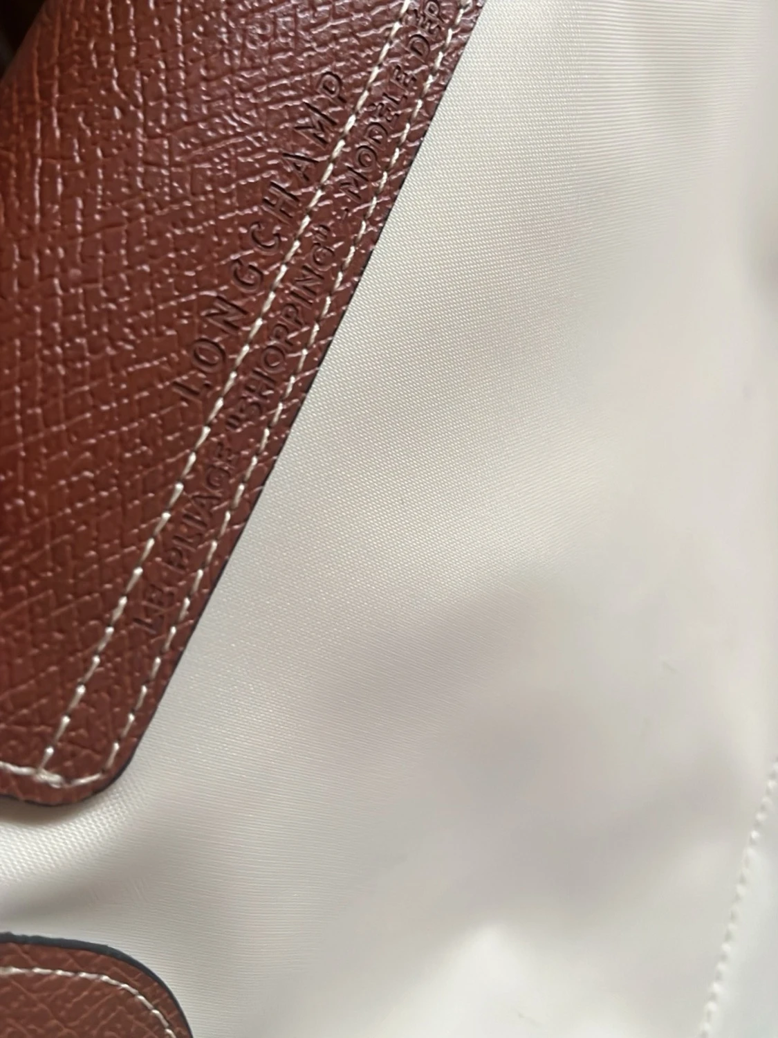 Beige Longchamp Le Pliage handväska - 3