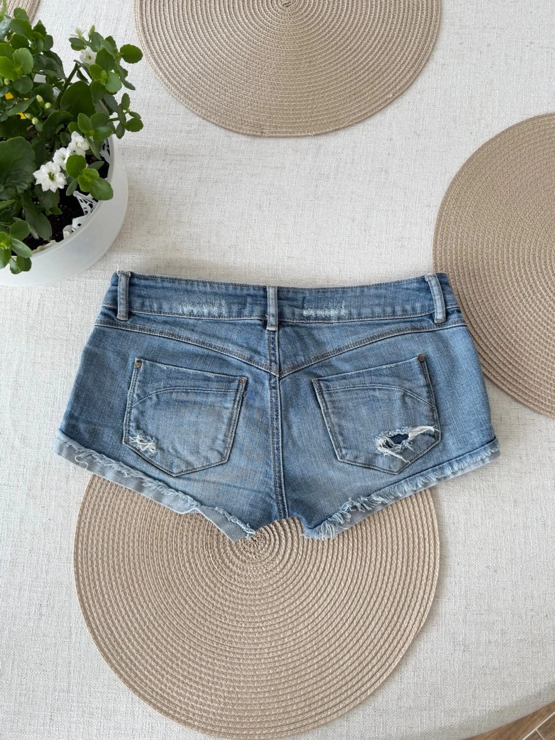 Tally weijl lågmidjade jeansshorts  - 4