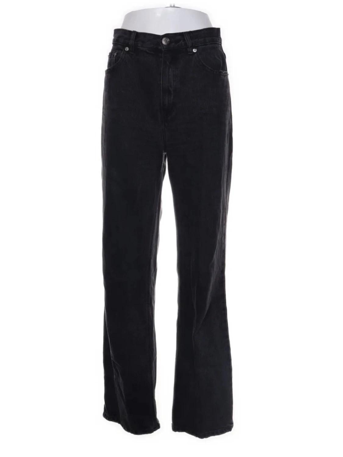Svarta raka jeans med medel midja