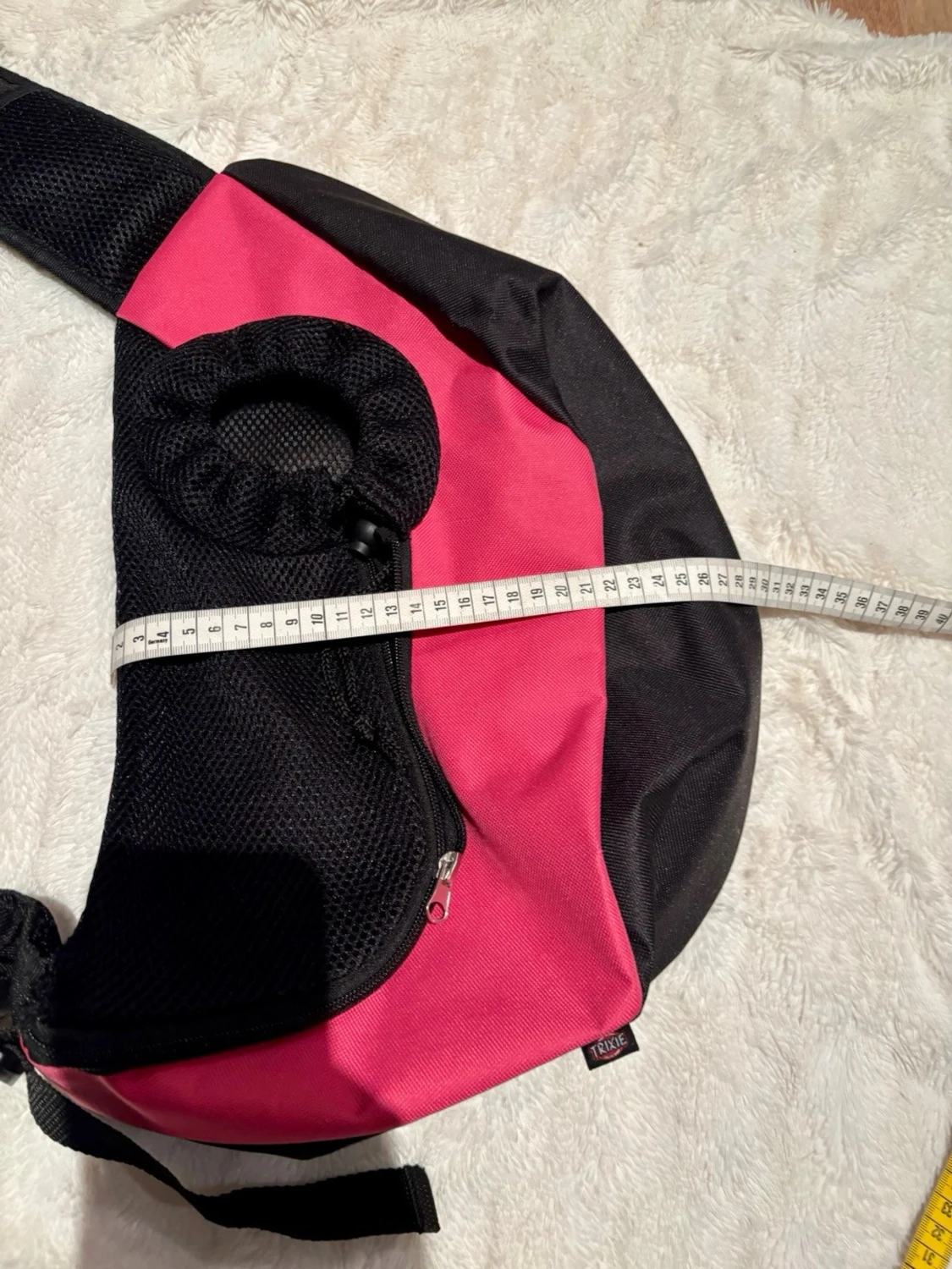 Svart och rosa axelväska för en liten hund eller en katt - 6