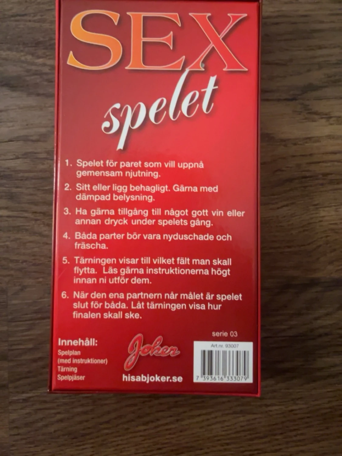 Sex Spel, EJ ANVÄNT  - 1