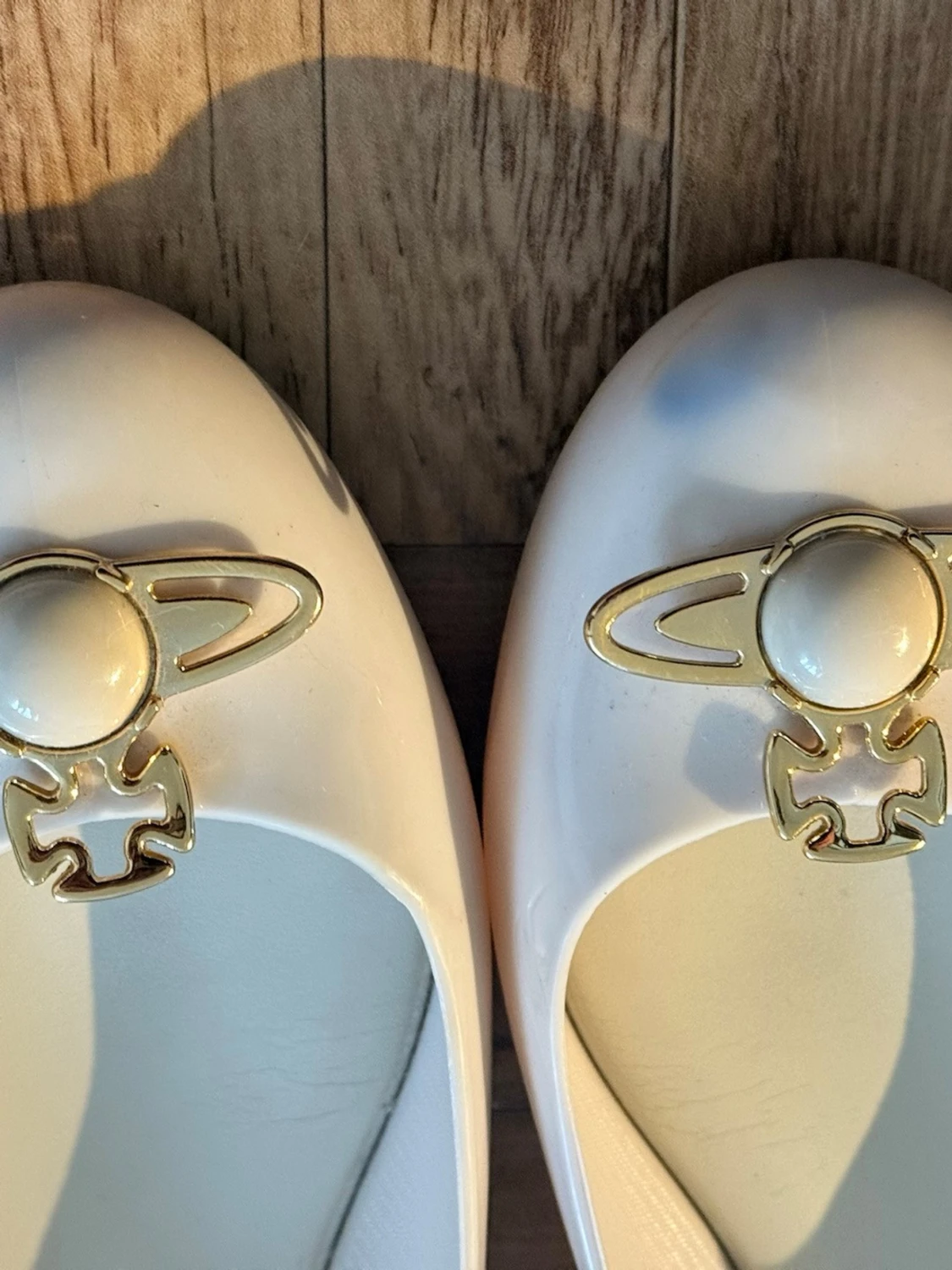 Vita ballerinaskor Vivienne Westwood - 5