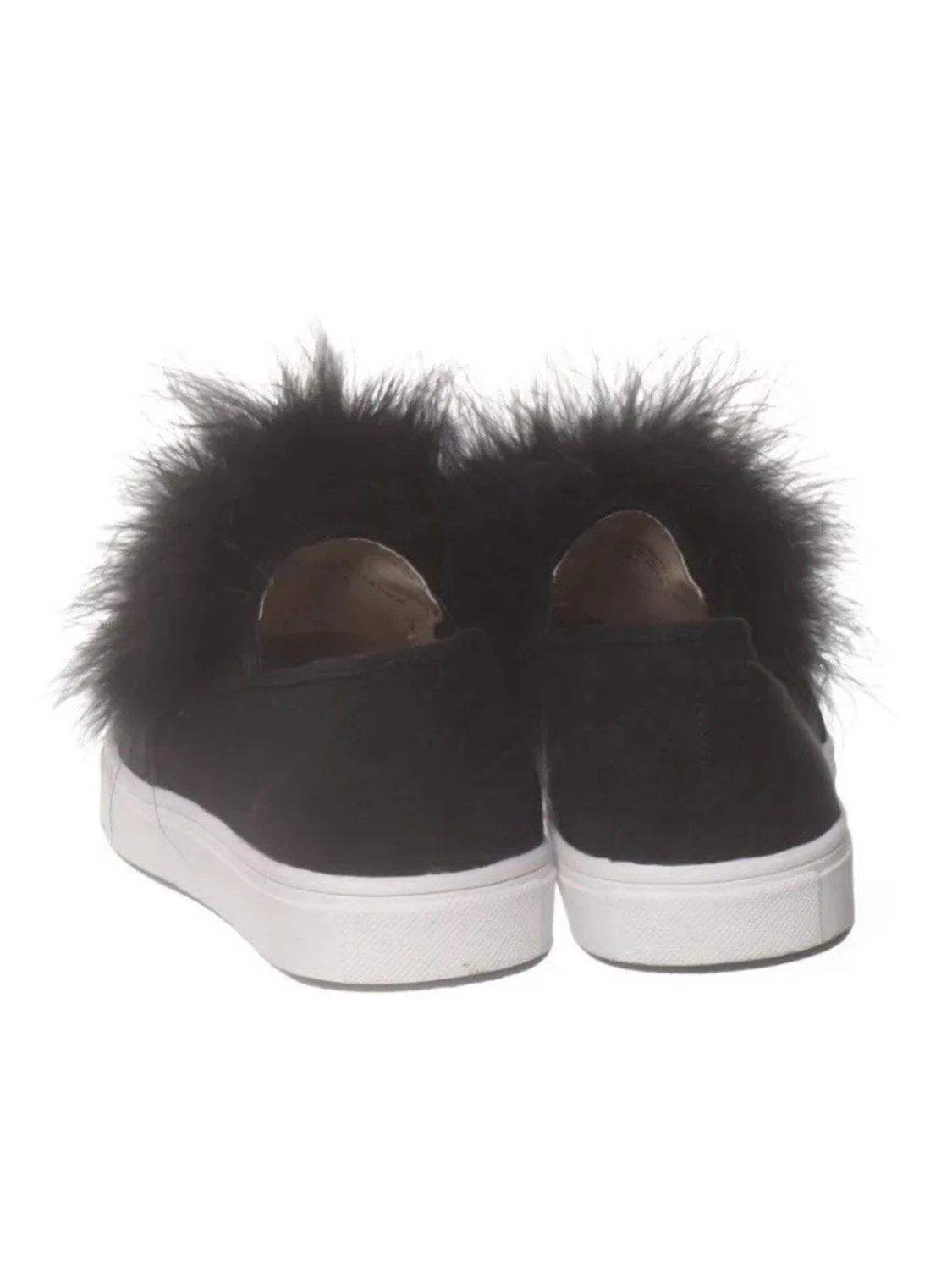 Svarta ballerinaskor med fluffig detalj - 3