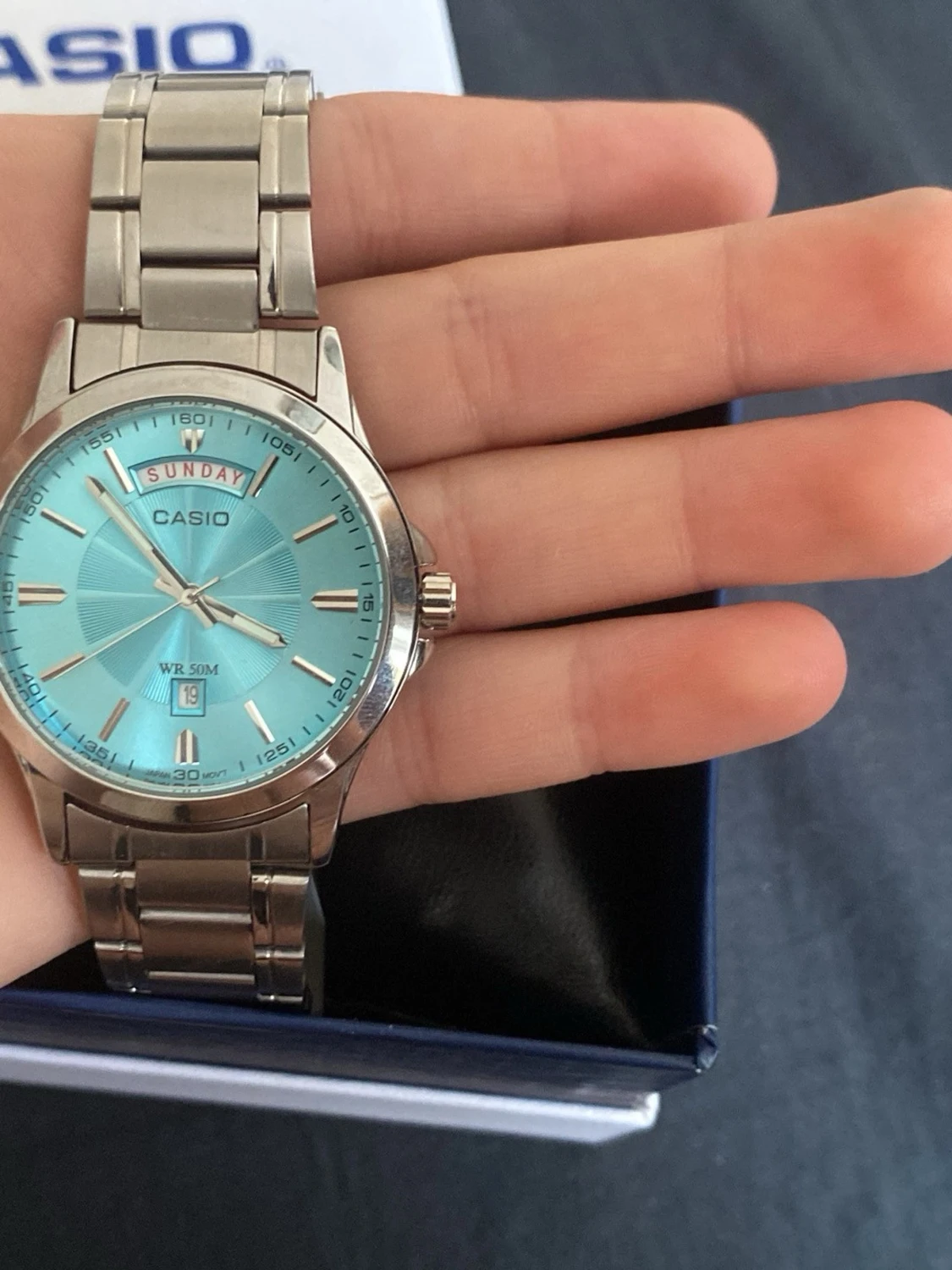 Casio klocka med blå urtavla - 1