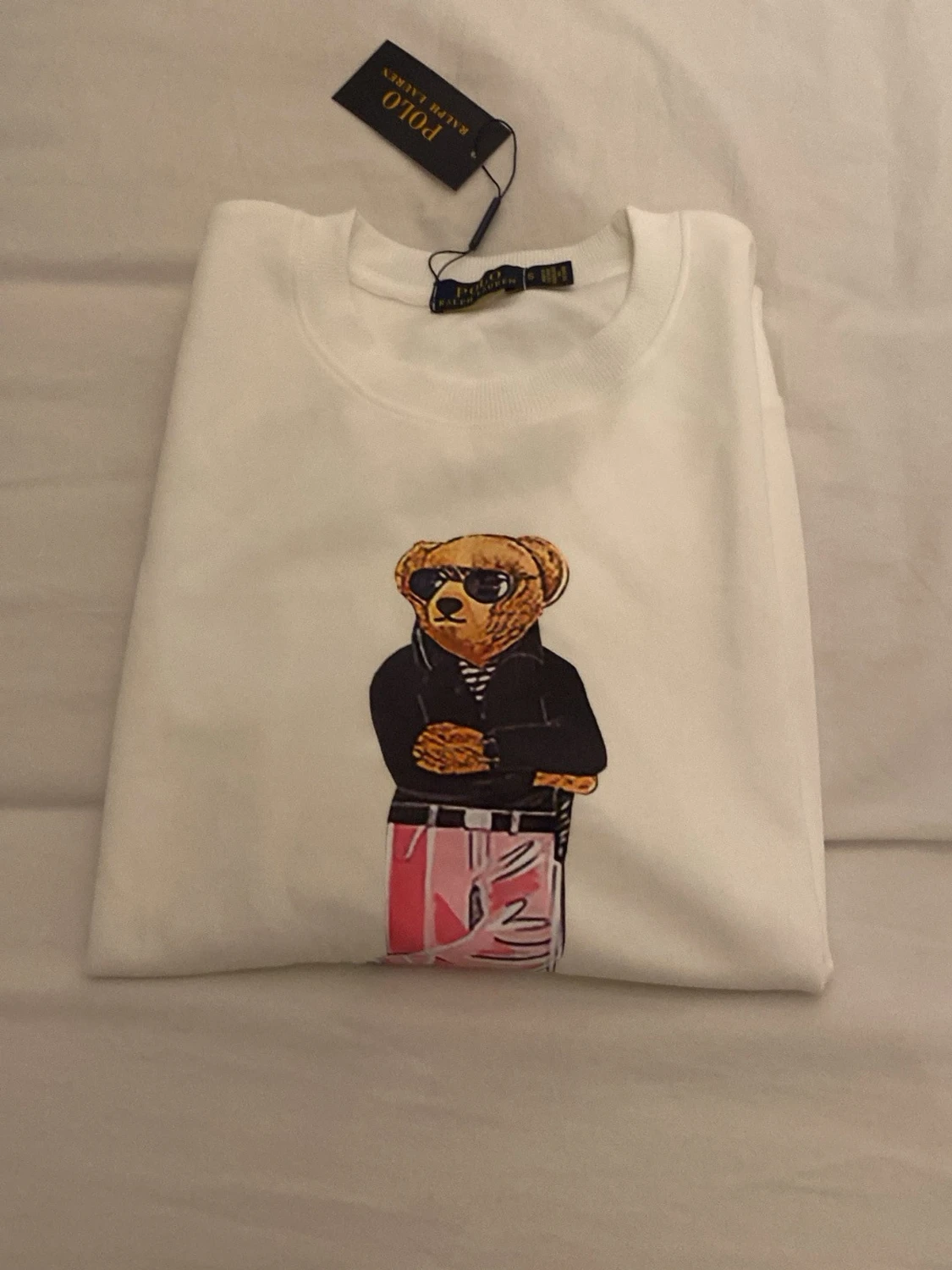 Vit RLX sweatshirt med björntryck - 2