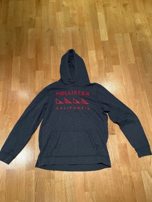 Mörkgrå Hollister hoodie - Säljer nu en otroligt snygg Hollister hoodie. Hoodien är i bra skick och har inga synliga märken eller fläckar. Perfekt Hoodie för dig intresserad av snygg vintage stil.  Har du några frågor är det bara att höra av sig!! 