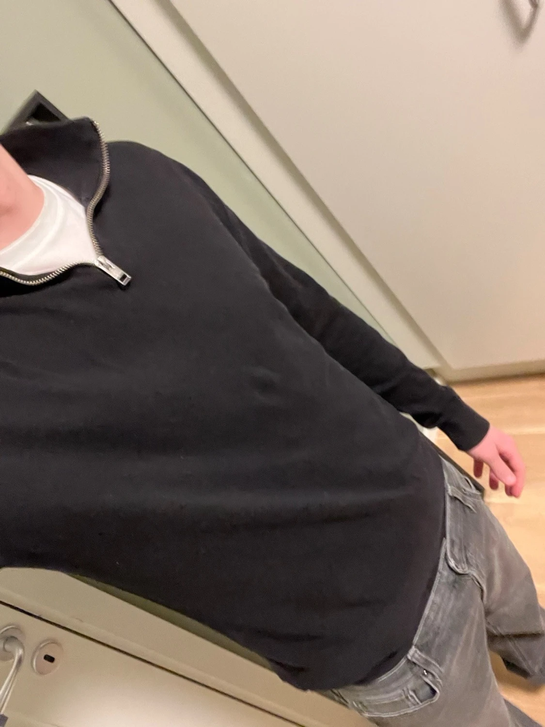 Svart halvzip tröja  - 2