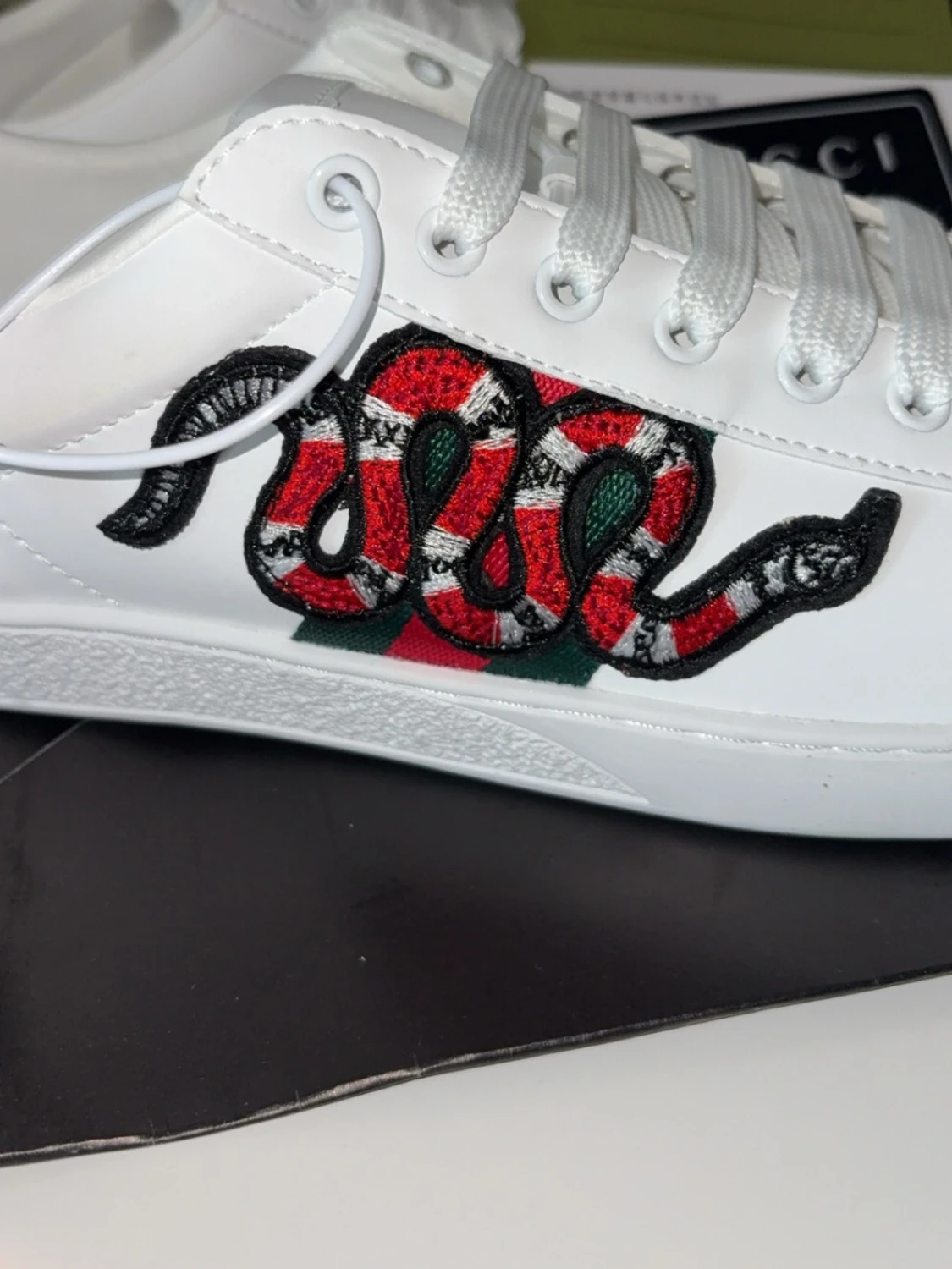 Gucci vita sneakers med orm - 5