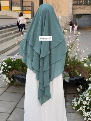 3 lager Khimar  - Jättefin 3 lager Khimar 