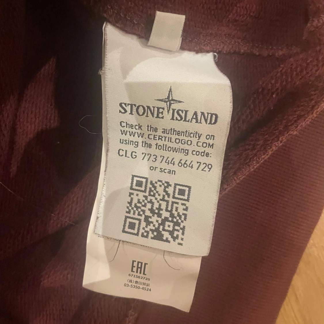 Mörkröd Stone Island sweatshirt - 3