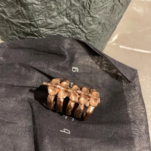 Bjorg ring i brons med ryggrad-design - Unik och edgy ring från Bjorg i bronsfärgat metall med cool ryggrad-inspirerad form. Statement piece som verkligen sticker ut med sin detaljerade och organiska design. Perfekt för dig som gillar smycken med attityd och konstnärlig vibe.