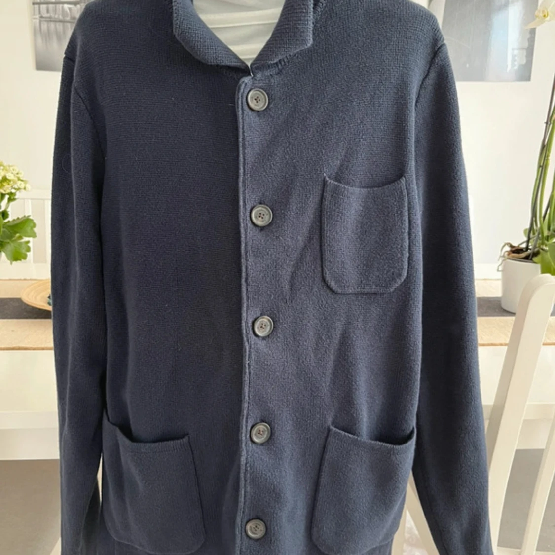 Mörkblå stickad kofta Timberland M