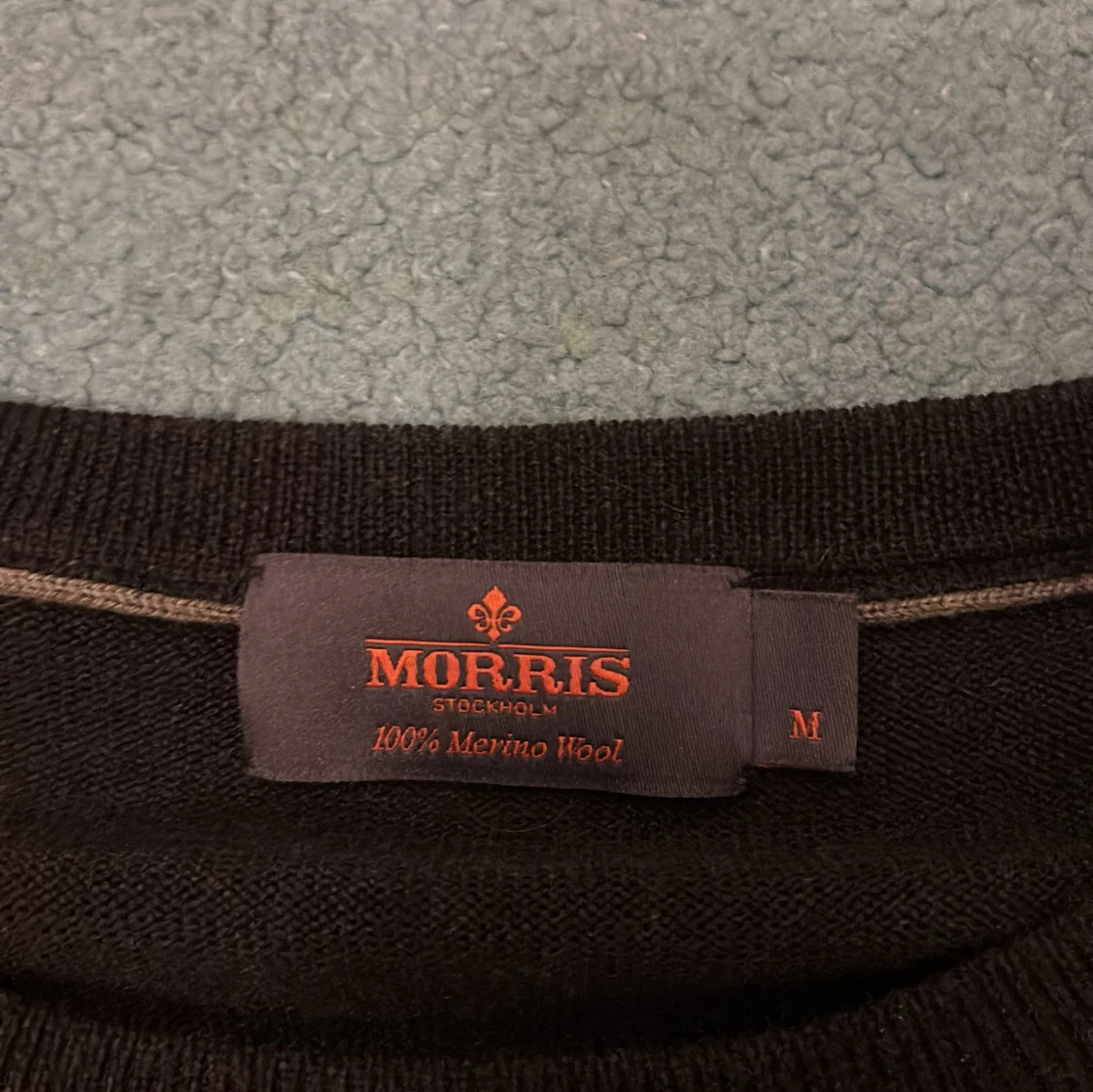 Svart merinoullströja från Morris - 1