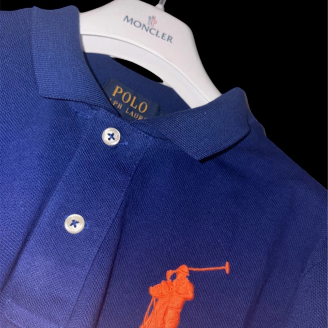 Blå långärmad polo från Ralph Lauren - 1