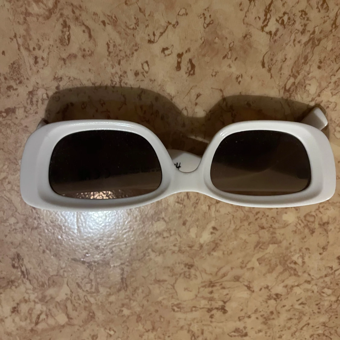 Vita rektangulära glasögon - 3