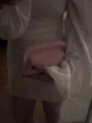 Rosa clutch  - Rosa virkad clutch! 