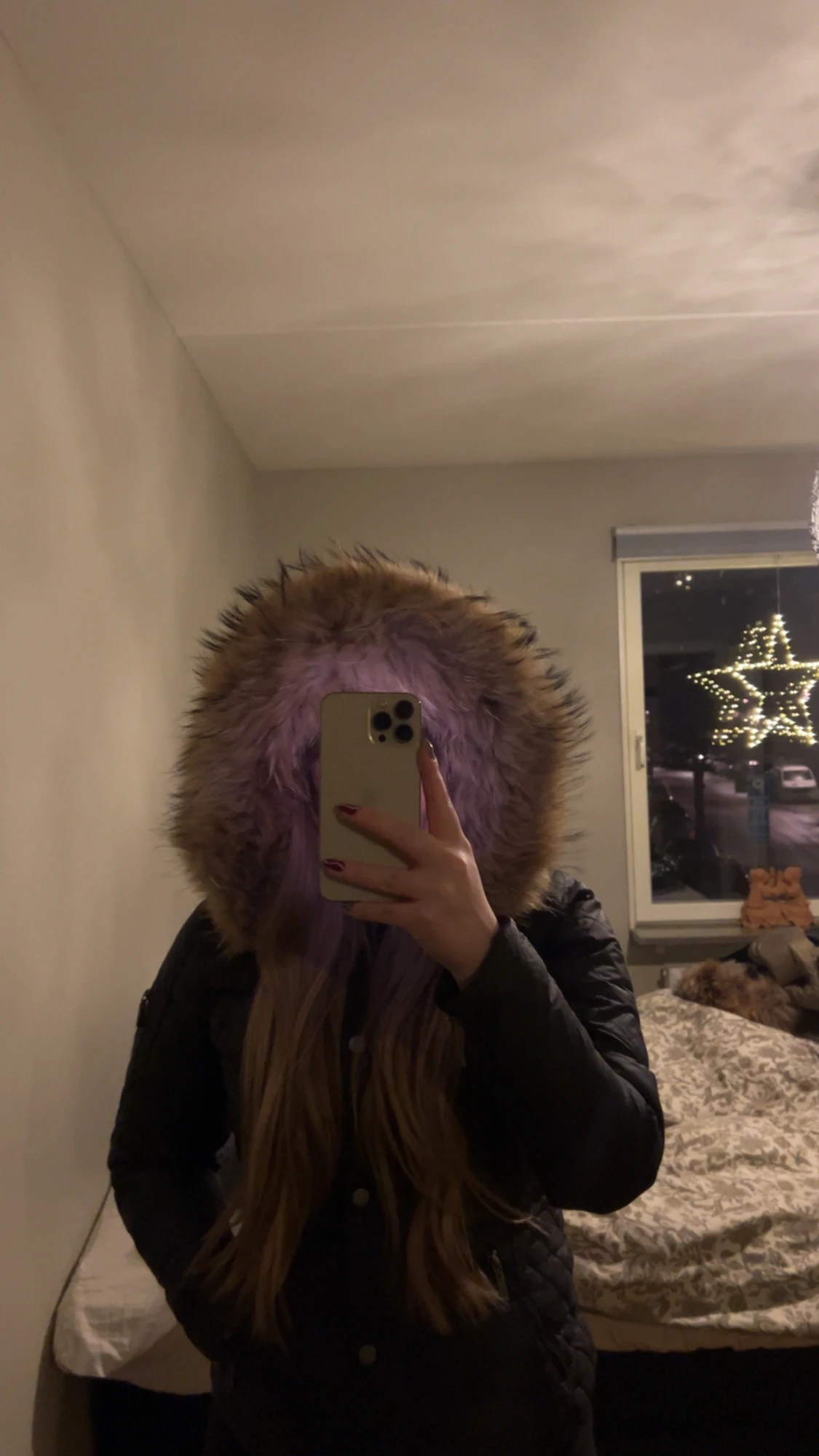 Svart jacka med äkta päls från RockAndBlue - 2