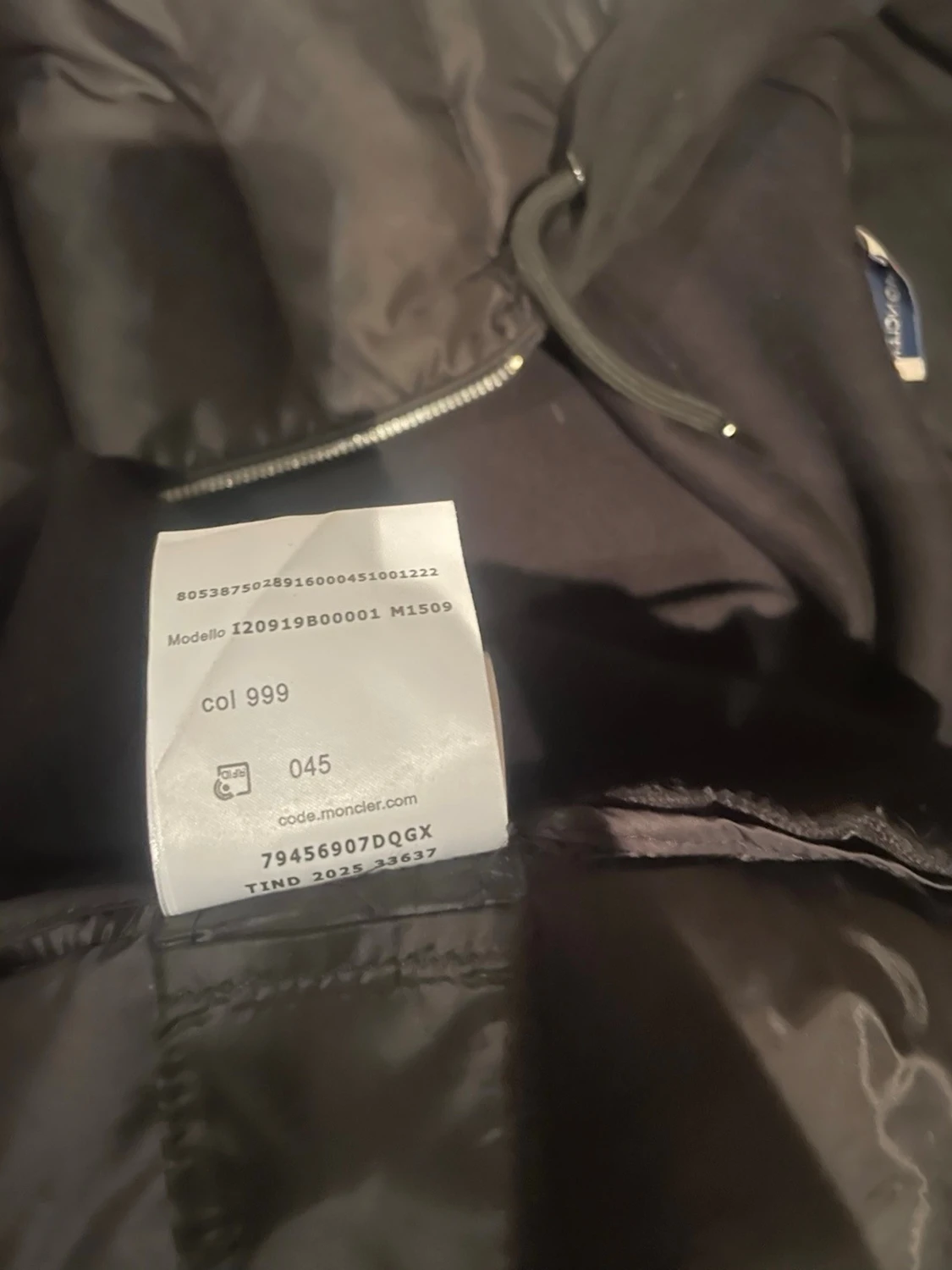 Svart teddyjacka med huva Moncler - 4