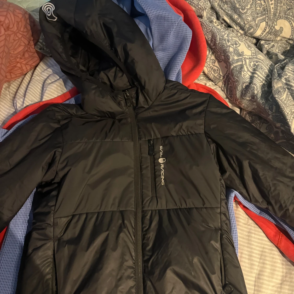 Nike hoodie i röd och blå med huva - 2