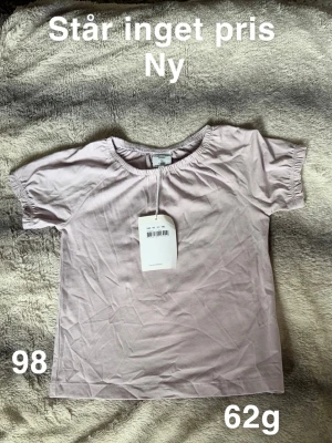 Ljuslila t-shirt från Polarn o pyret  - Säljer en ljuslila t-shirt från Polarn o pyret med rund hals och korta ärmar. T-shirten har en enkel, clean design utan mönster eller detaljer. Perfekt för dig som gillar basic och comfy plagg.🌸 Ny med lapp. Storlek 98