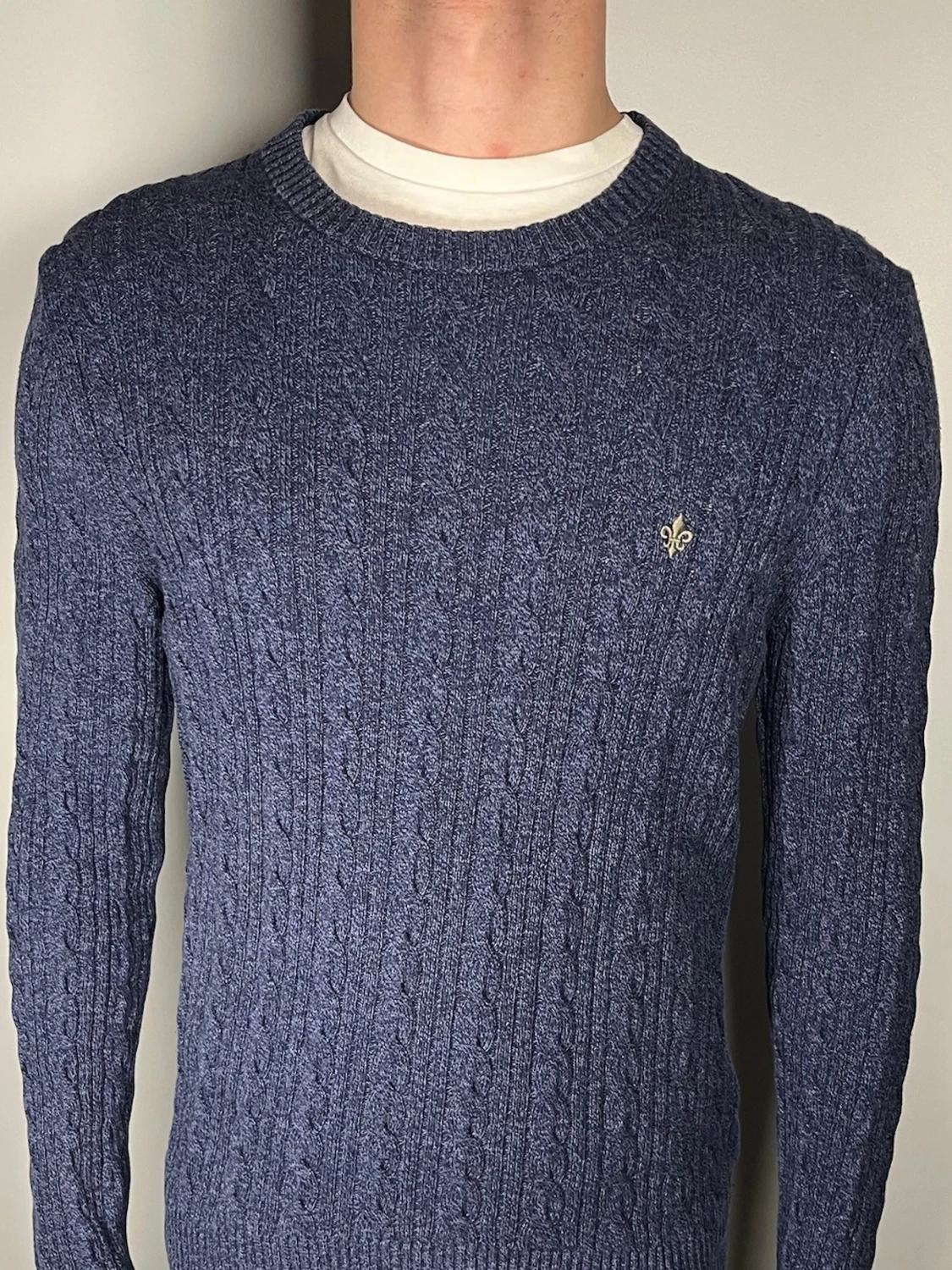 Kabelstickad Morris tröja