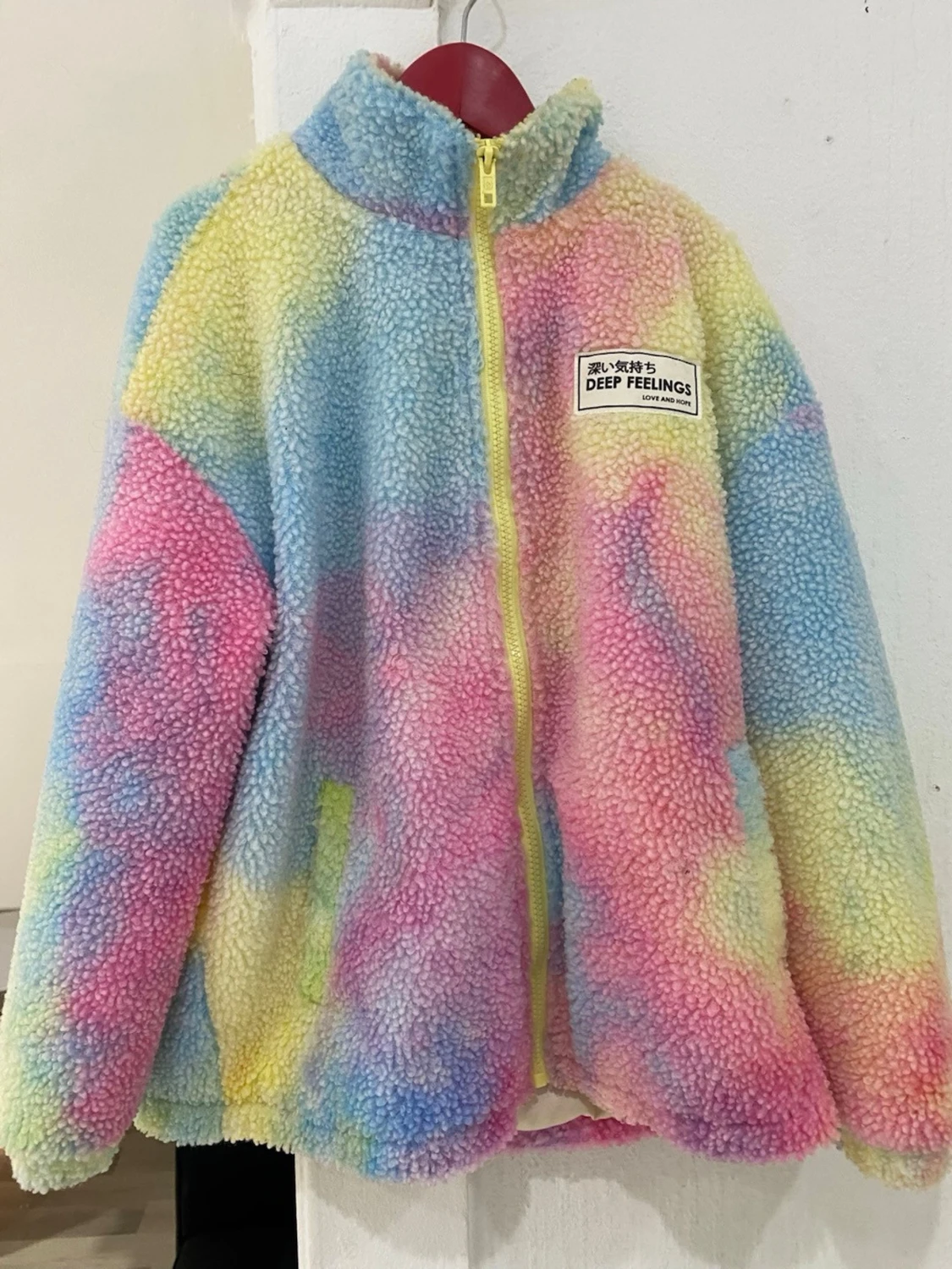 Färgglad teddyjacka Deep Feelings
