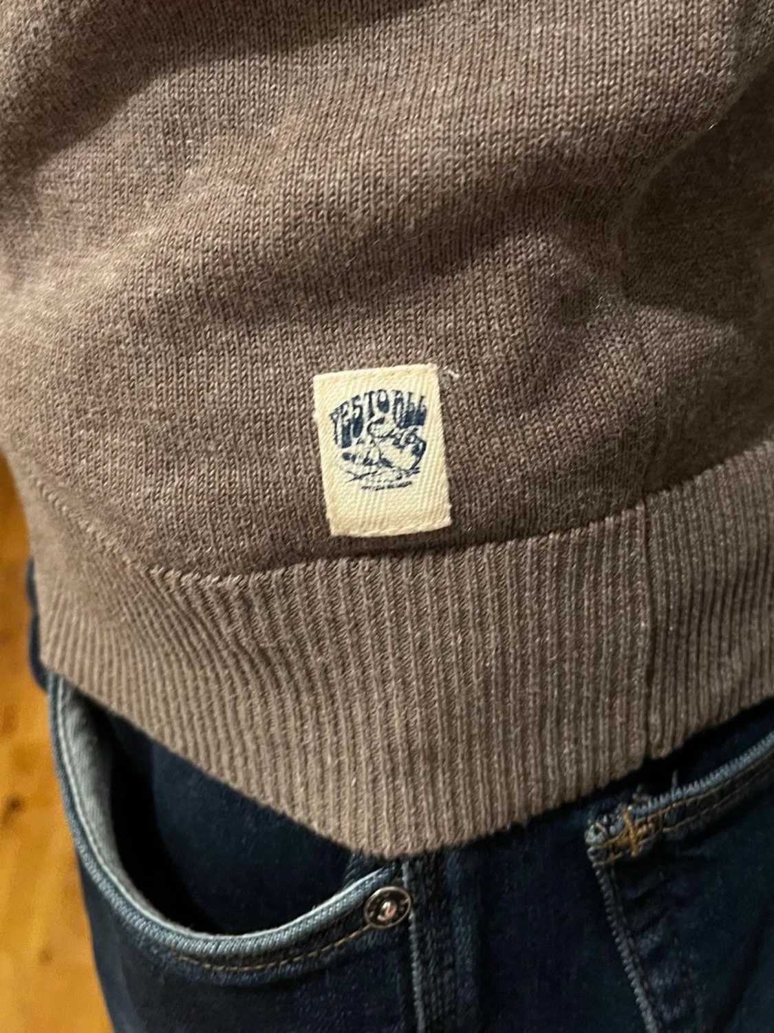 Brun stickad tröja från Springfield - 3