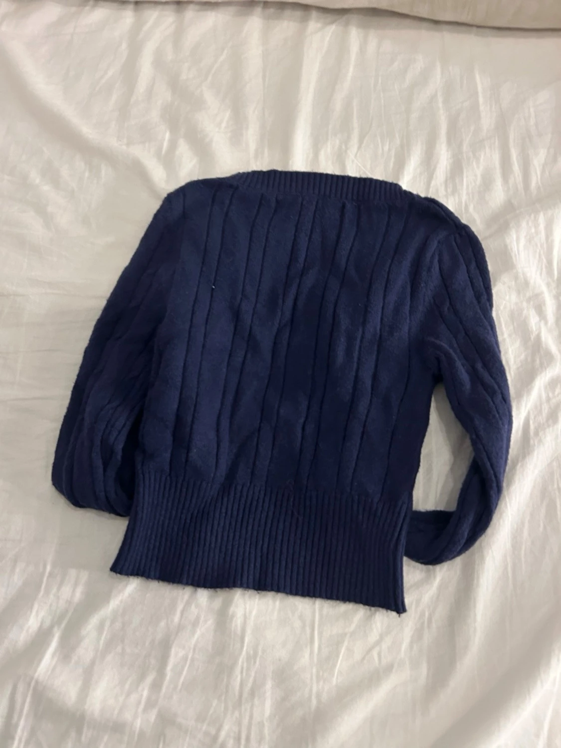 Marinblå stickad kofta från FB Sister - 2