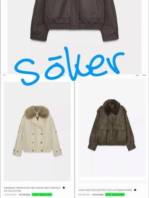 Zara jackor med pälskrage - Söker någon av dessa i xs/s kan byta saker även💞