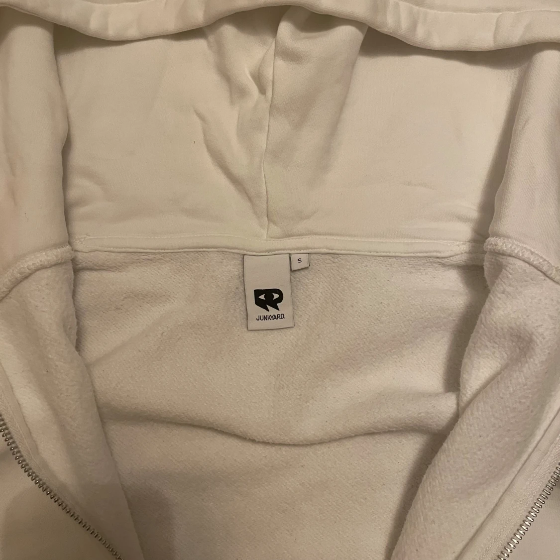 Vit zip-hoodie från Junkyard S - 3