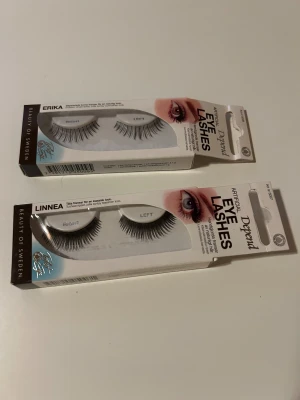 Depend lösögonfransar  - Två par handgjorda lösögonfransar från Depend i modellerna Erika och Linnea. Man kan se hur de ser ut på i bilderna. Båda är gjorda av naturligt hår och kommer i originalförpackning. Inget lim tillkommer💕