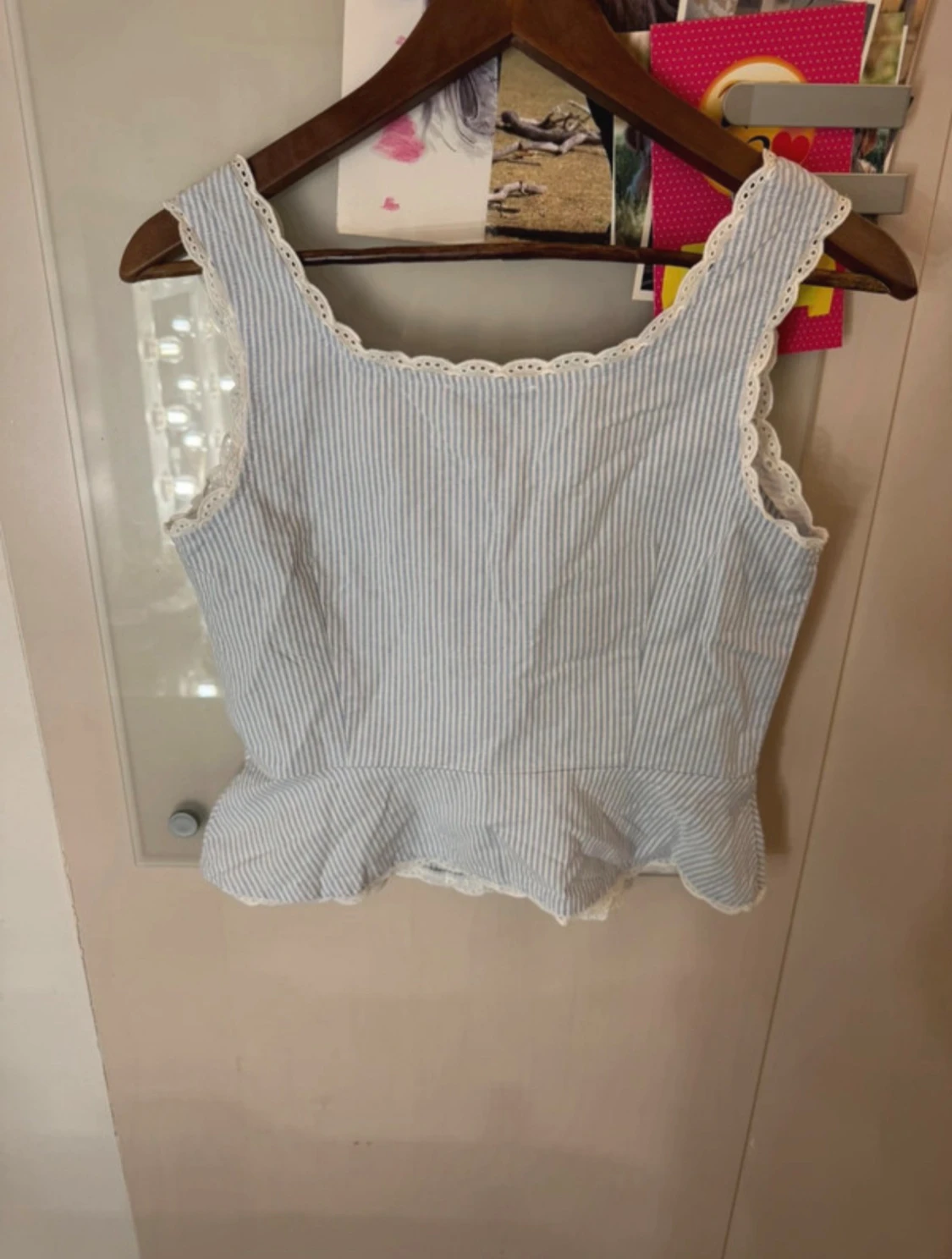 Blåvit randig linnetopp från Brandy Melville - 4