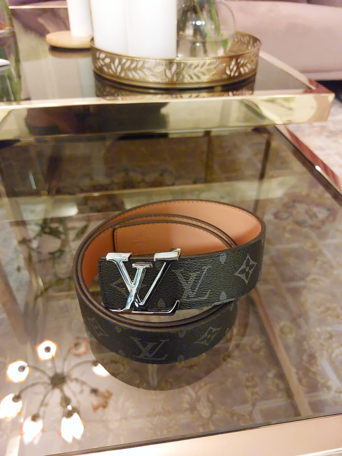 L Bälte Svart Silver