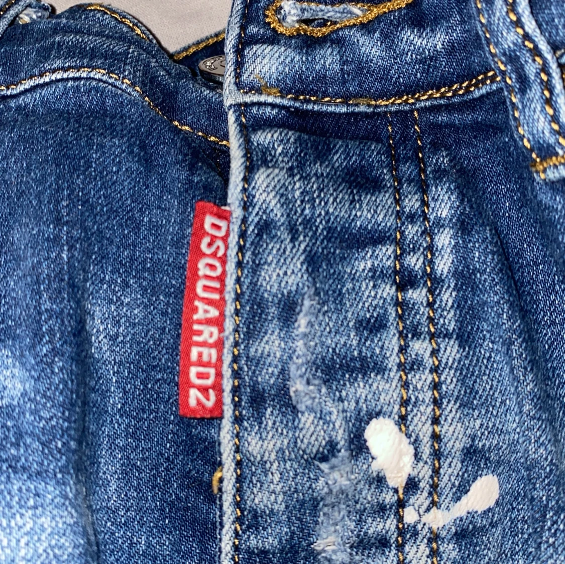 Dsquared2 blå distressed jeans - 4