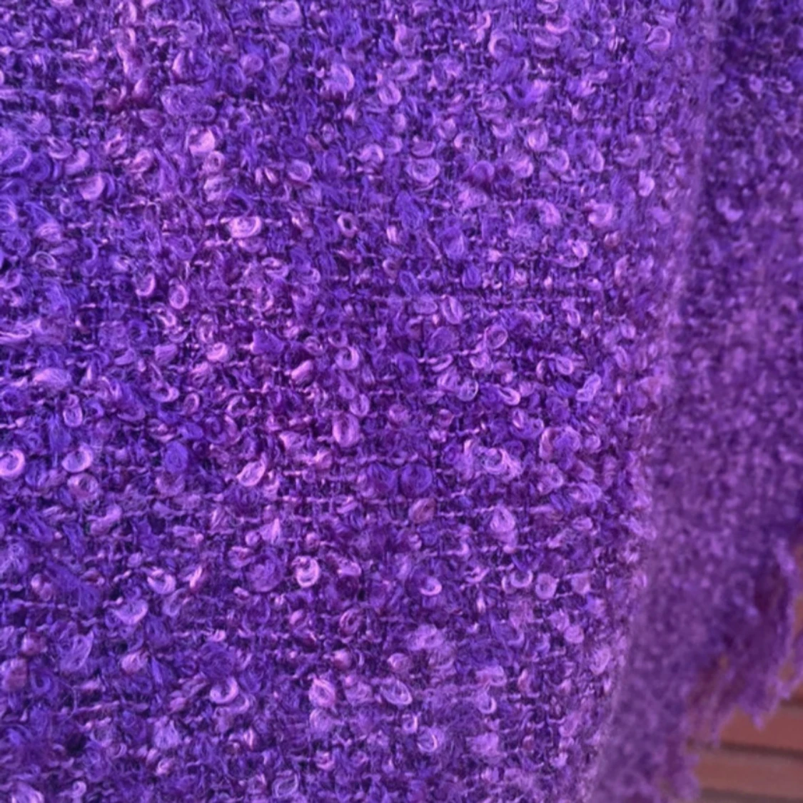 Filt/pläd med fransar.  - 1