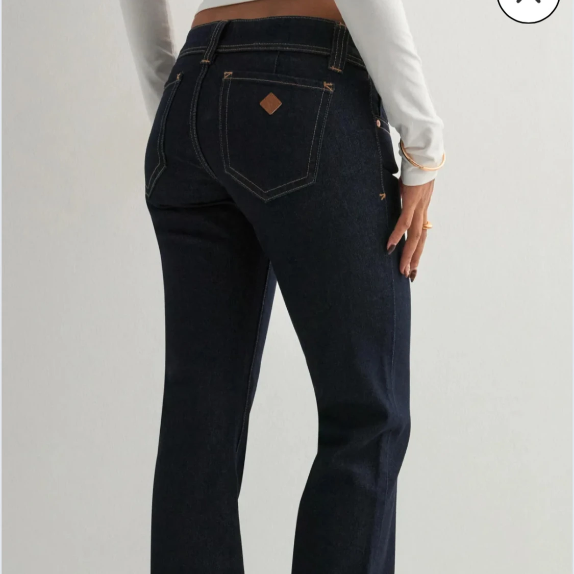 Mörkblå tall bootcut jeans - 3