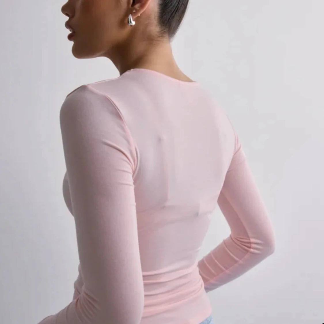 Ljusrosa långärmad gina - 1