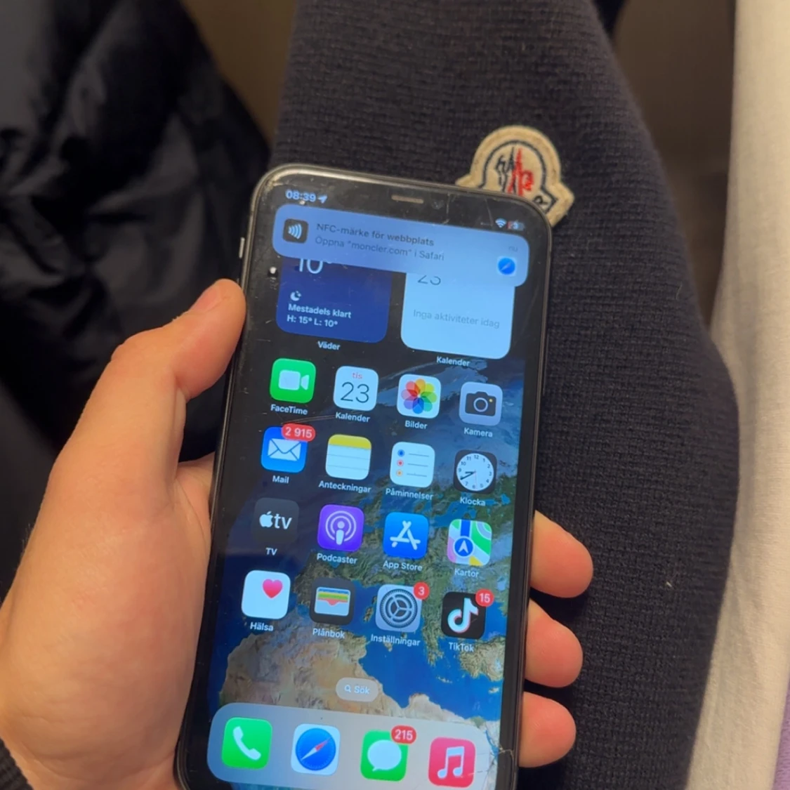 Mörkblå Moncler cardigan jacka - 1