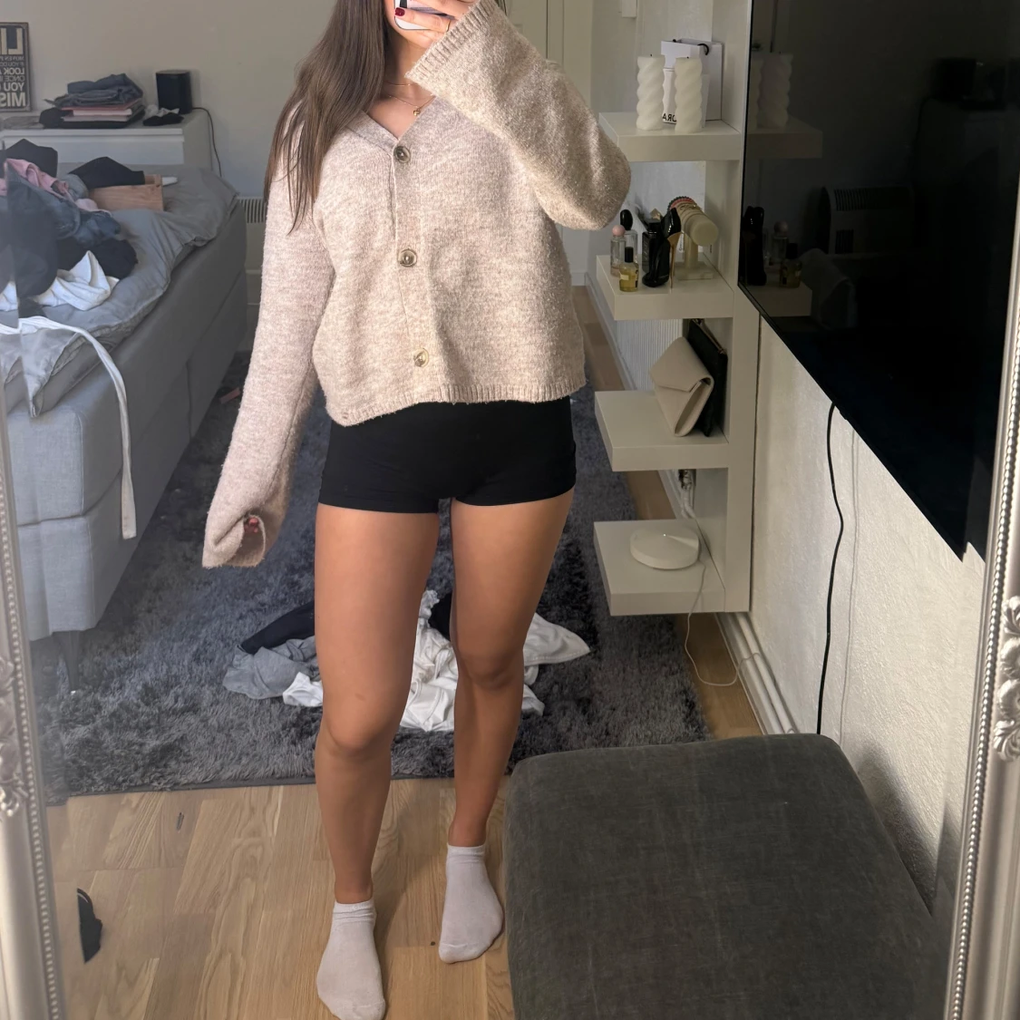 Svarta tighta shorts